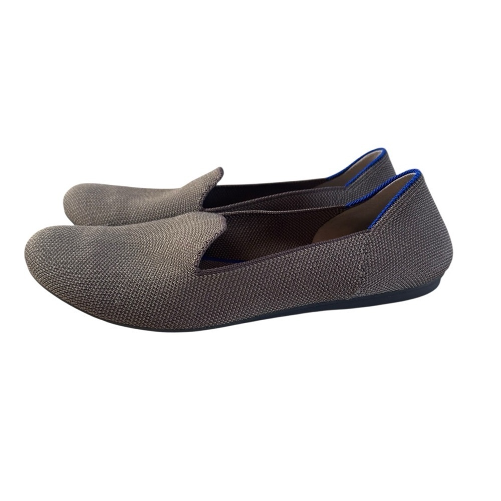 Rothy's Gray/Taupe Slip-On Flats with Blue Accent - Picture 4 of 8